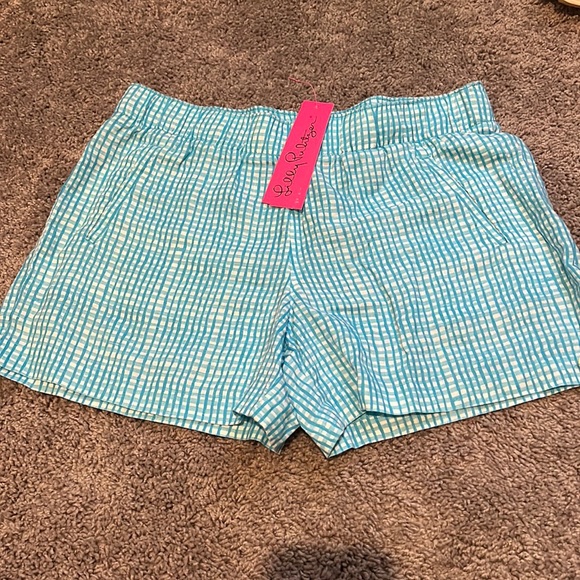 Lilly Pulitzer Pants - NWT Lilly Pulitzer Lilo Linen Shorts - Along the Same Line - Size M